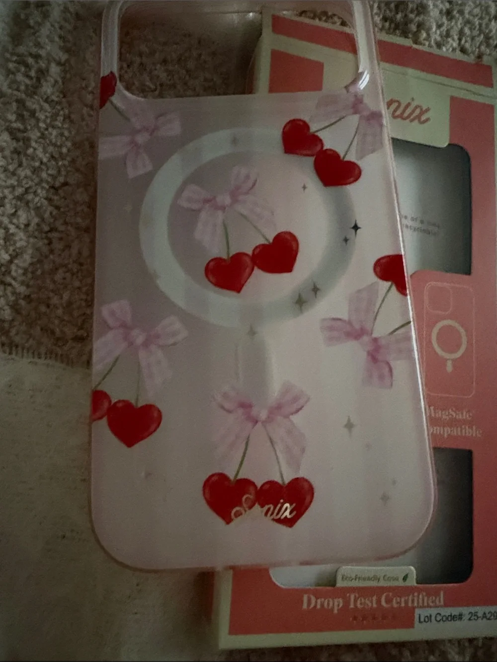 Sonix Pink Cherry Bow iPhone Case 17 pro max